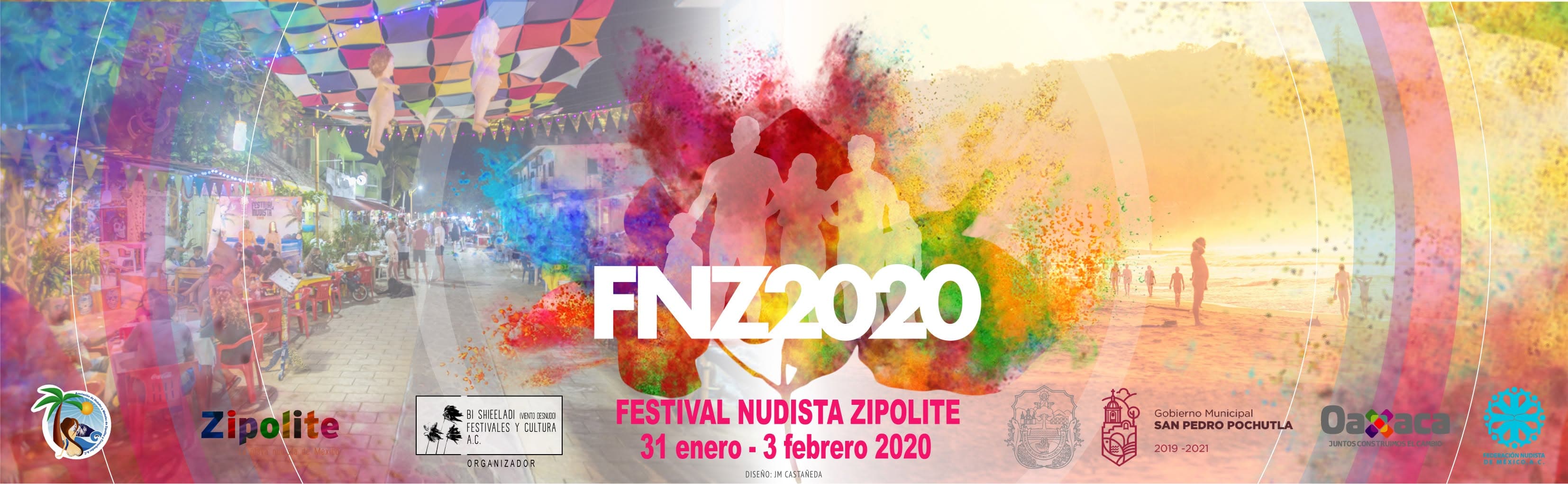 Poster Encuentro Nudista Zipolite 2020